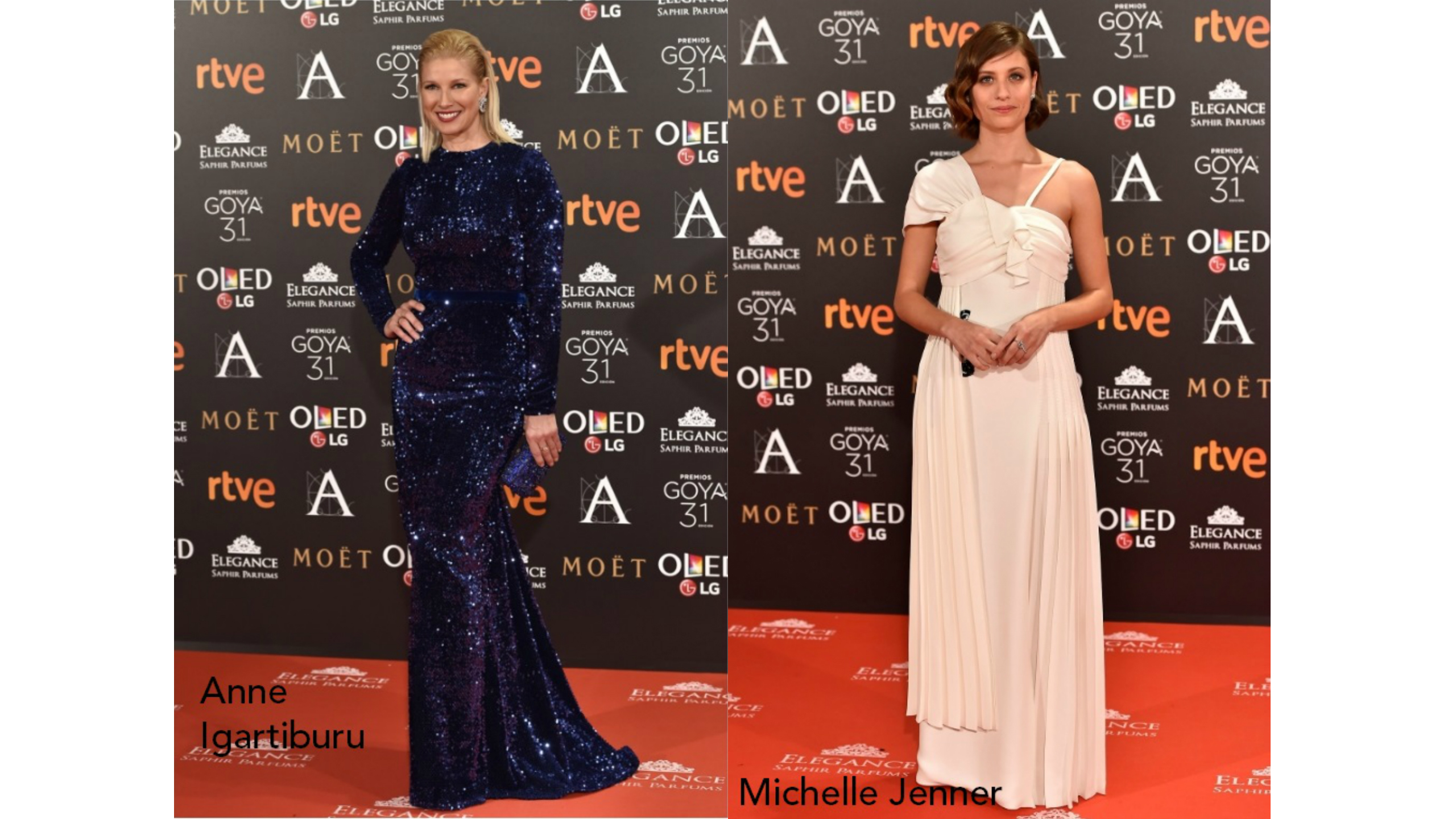 anne igartiburu michelle jenner gala de los goya 2017